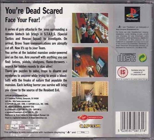 Resident Evil - Platinum - PS1 (B Grade) (Genbrug)